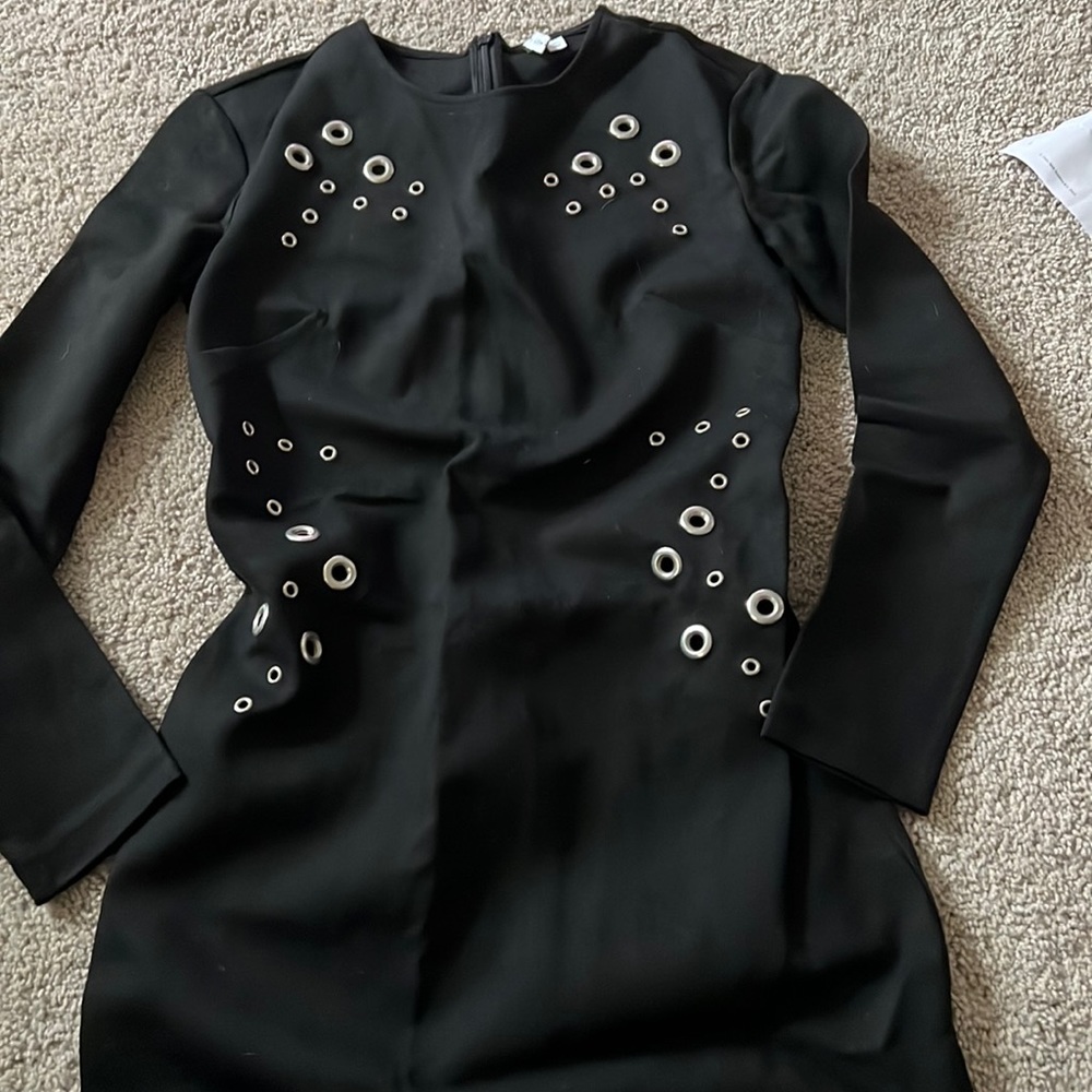 & Other Stories Black Bodycon Long Sleeve Dress